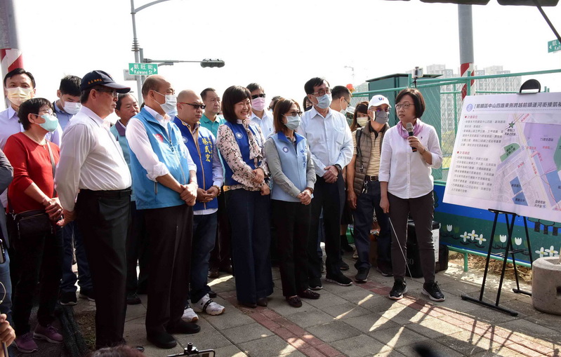 視察運河車行橋工程 韓國瑜期許如期如質順利完工