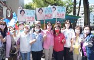 國民黨高雄市長參選人柯志恩到果貿拜票 受到民眾熱情歡迎