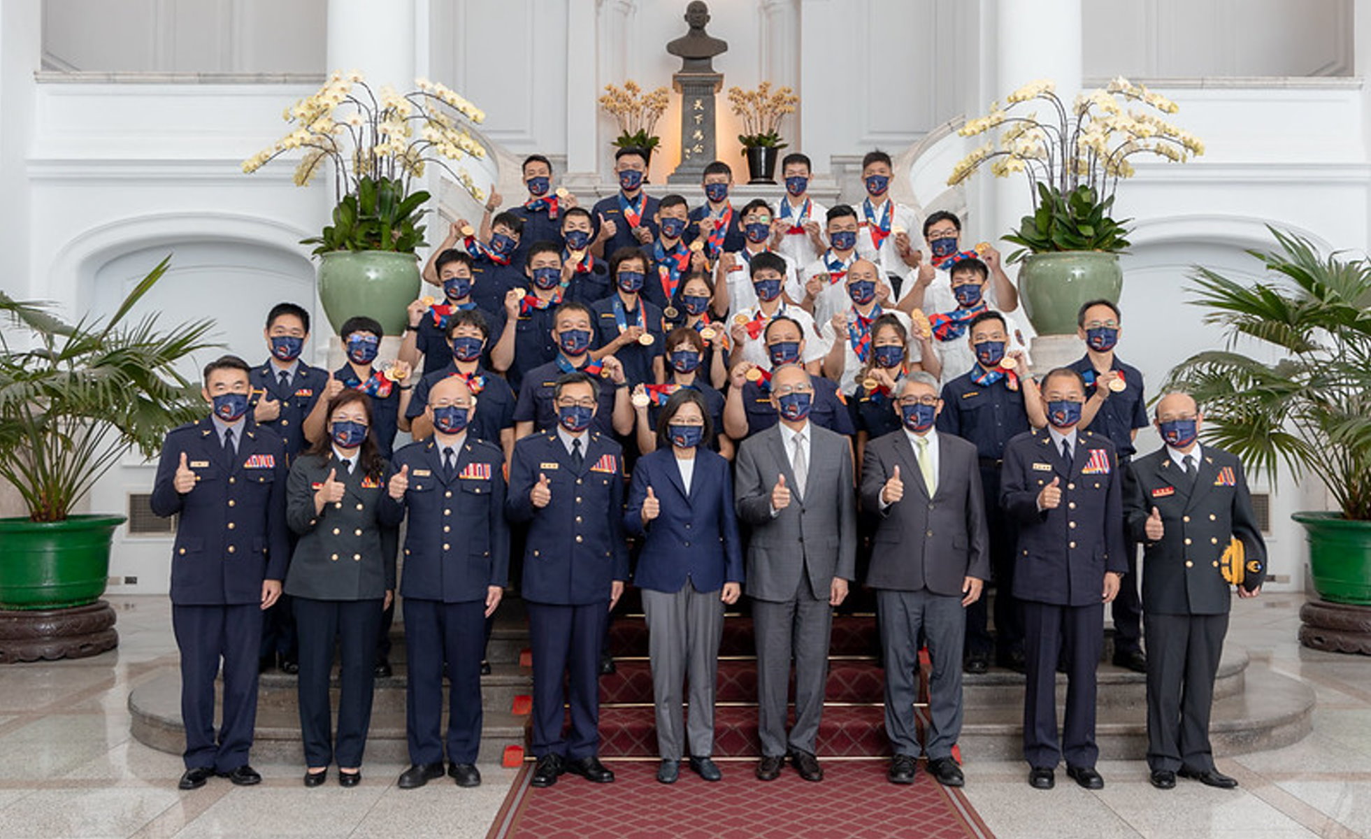 接見警消運動會代表團 蔡英文大讚台灣之光