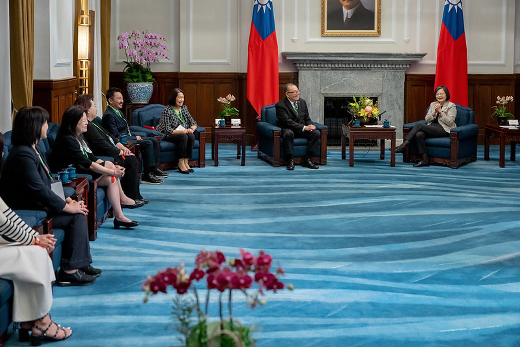 蔡總統接見北美洲台商總會訪問團 鼓勵台商回台投資