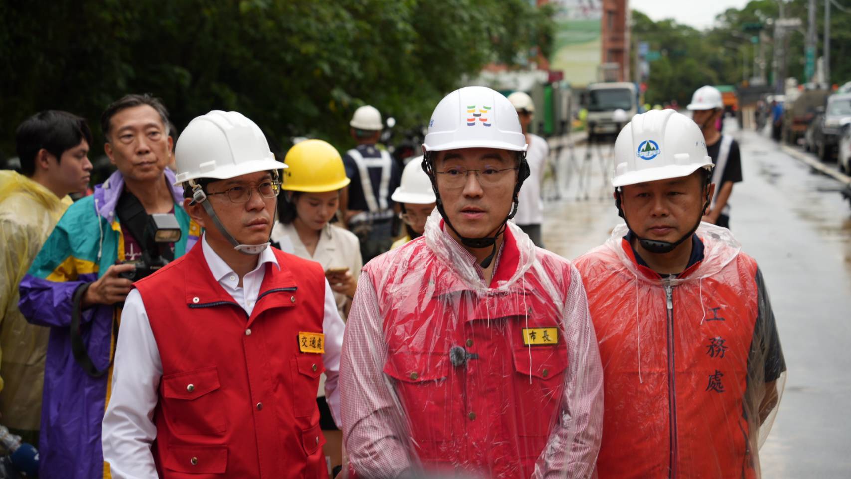 颱風山陀兒重創基隆 謝國樑各處勘查災後搶修進度