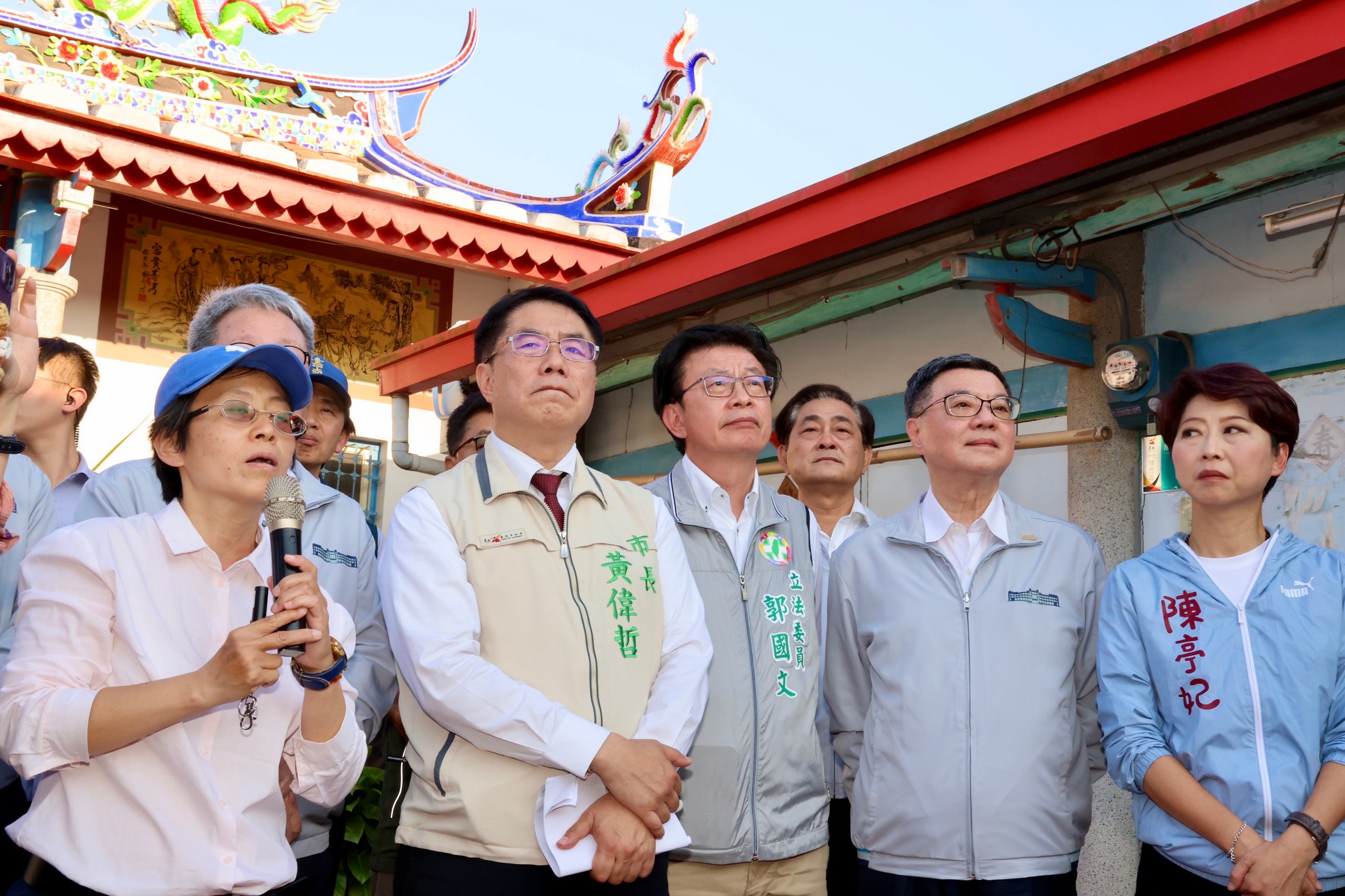 卓榮泰視察楠西震災復原 黃偉哲盼攜手助災民重建新生活