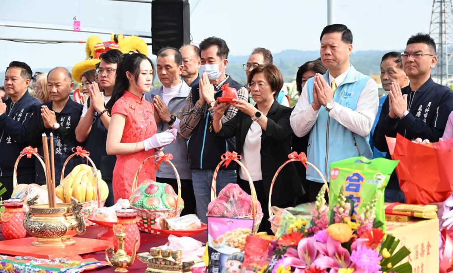 石笱排水6.2公里堤岸道路 改善賜福橋至五汴橋段開工動土