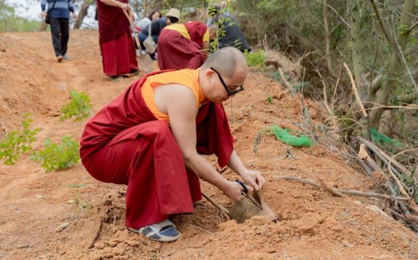 新北農業局攜手台灣桑耶寺植樹 打造永續環境