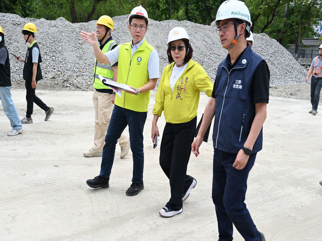 三民公園升級計畫開工 議長康裕成、立委李昆澤前往關心進度