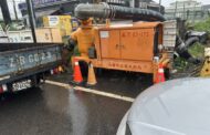 大寮驚傳積水 水利局出動「怪獸抽水機」排乾